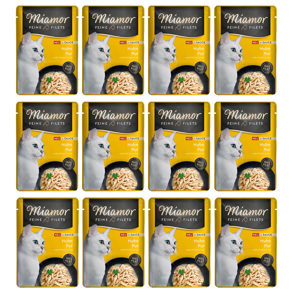 MIAMOR Feine Filets Kurczak w Sosie Karma Mokra dla Kota Saszetka 12x100g